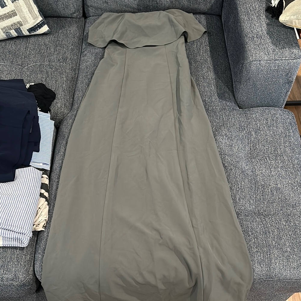 Show Me Your MuMu Gray Off-Shoulder Maxi Gown